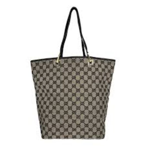Gucci Beige and Black Patterned Tote - Picture 1 of 16